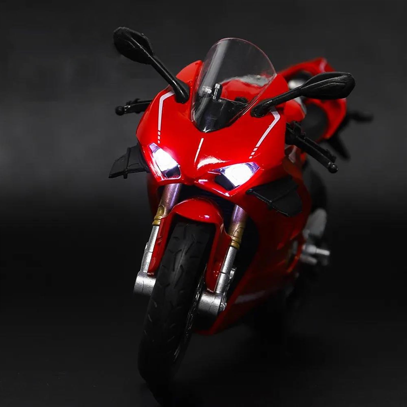 Modello Auto Giocattolo In Lega Di Simulazione Modello Moto 1:12 Per Ducati V4S(Red)