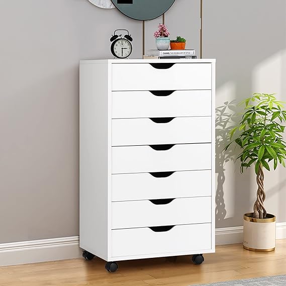Amazon.com: IFANNY 7 Drawer File Cabinet, Narrow Storage Cabinet with ...