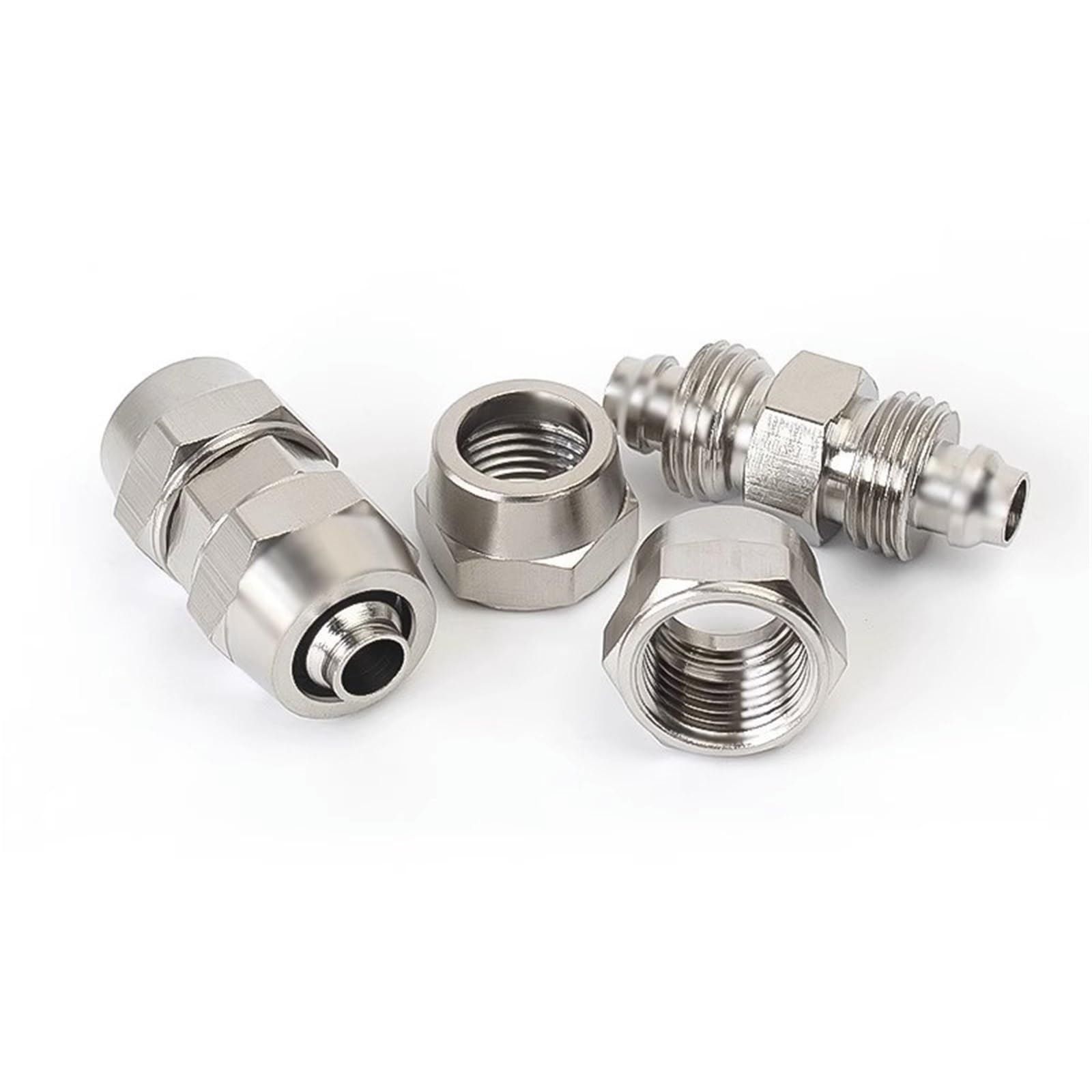 PG Kupfer Nickel Pneumatische Luft Schnell Anschluss for Schlauch Rohr OD 4M 6 8 10 12 MM Schnelle Joint Verbindung 1Pcs(PG 6-10)