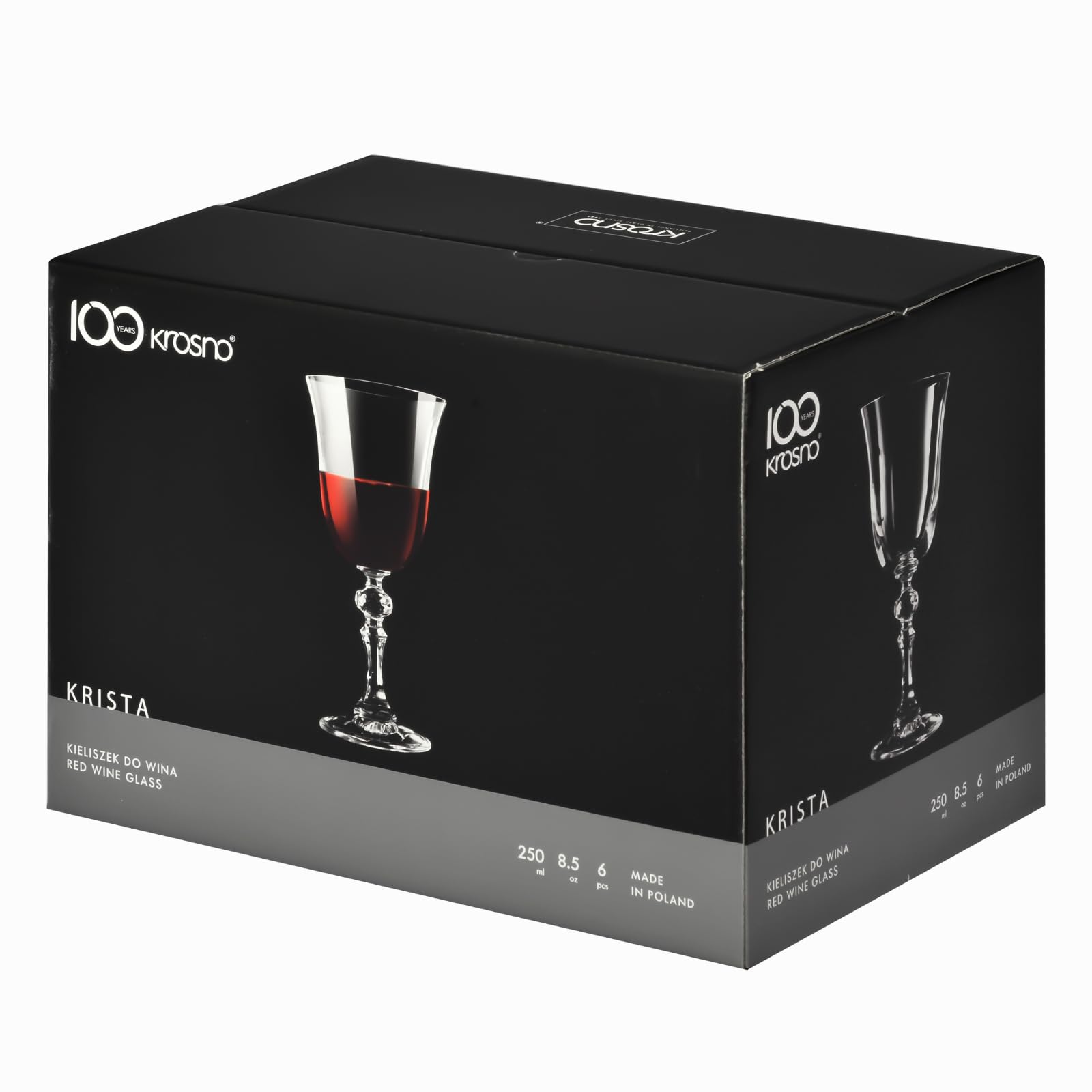 Krosno Petite Verre à Vin Rouge | Lot 6 Verres | 220 ml | Krista Collection | Parfait la Maison, Les Restaurants, Les Fêtes | Lavable au Lave-vaisselle
