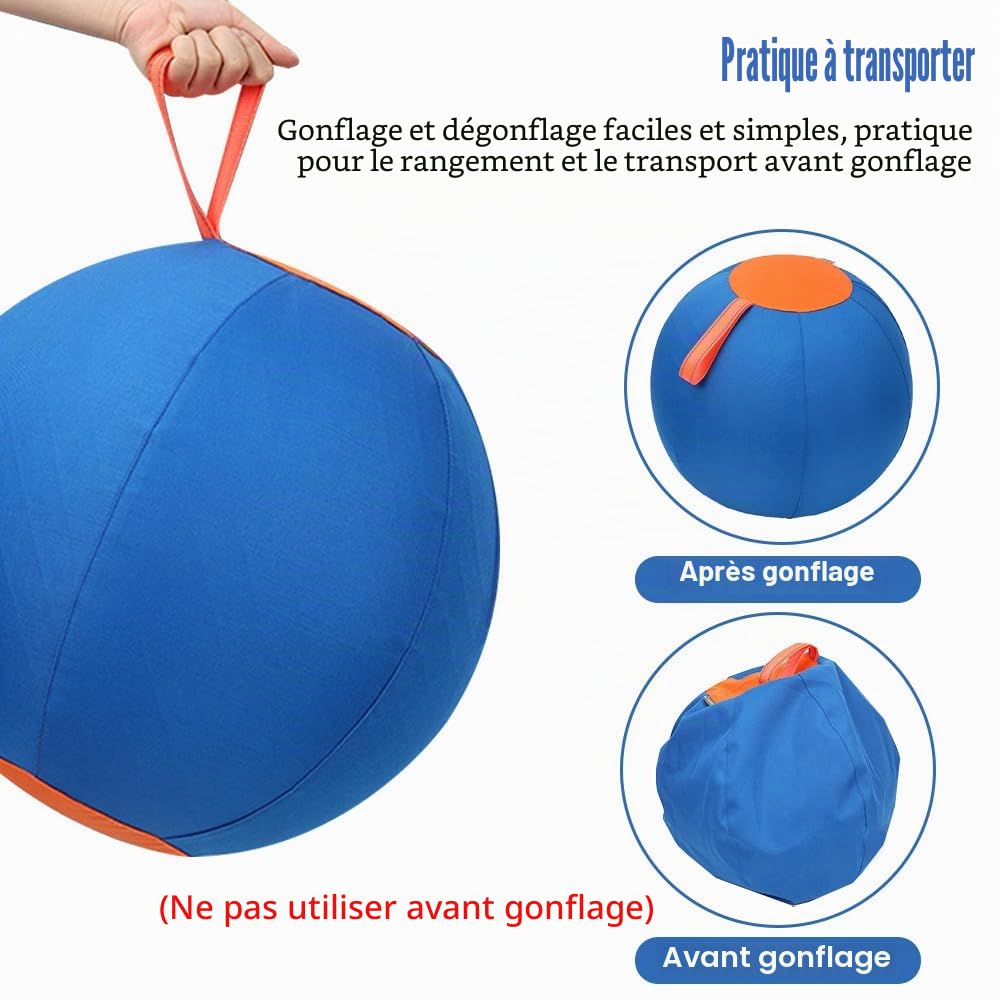 DONGKER Balle D'élevage de Chiens de 18 Pouces,Balle Gonflable pour Chevaux et Chiens a Haute Élasticité avec Poignée pour Chiens et Chevaux de Petite,Moyenne et Grande Taille