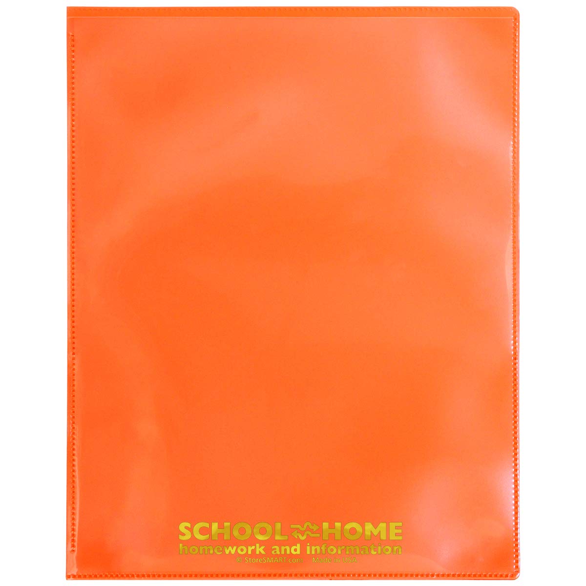 StoreSMART - School/Home Folders - Orange - 100-Pack - Archival Durable Plastic - Homework and Information - Made in U.S.A - SH900SV-O100