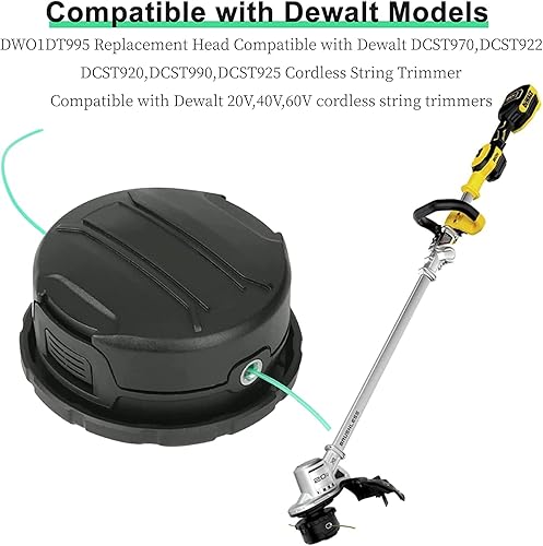 Miniatura 2 de DWO1DT995 - Cabezal de repuesto compatible con Dewalt DCST920 DCST922 DCST970 DCST990 DCST925, cabezal de repuesto con línea preenrollada de 0.080