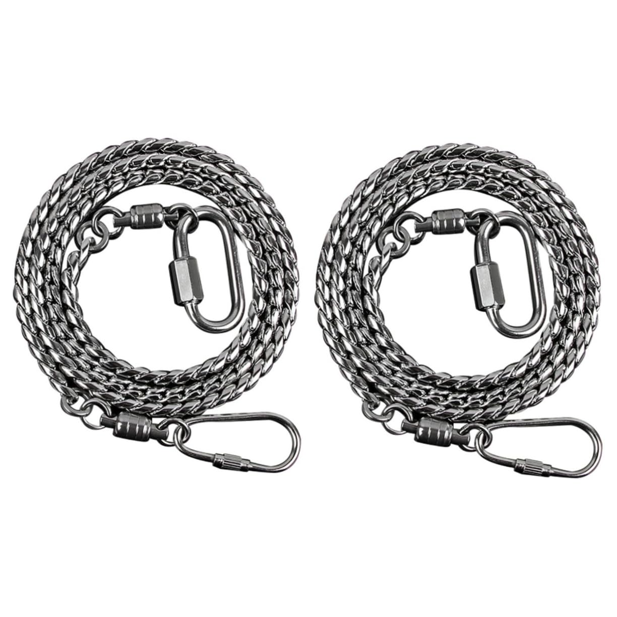 Beavorty 2 Piezas Loro Juguetes Gris Africano Correa de Entrenamiento para Mascotas calcetín Cadena Tobillera de pie de Loro Tobillera de pie de pájaro Aves Decorar Tobillo