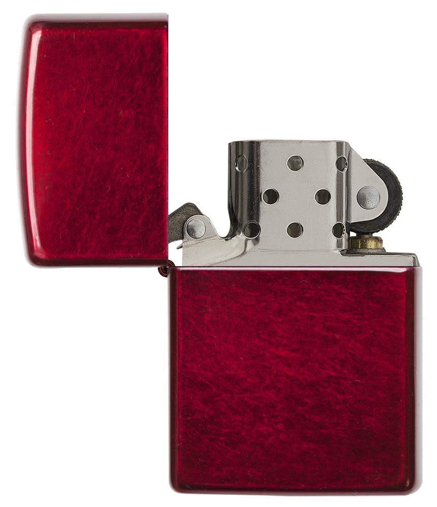 Zippo Zapalniczka Sztormowa, Czerwień Kandyzowanego Jabłka, Model Podstawowy, z Możliwością Napełniania, Wielokrotnego Użytku, Płomień Odporny na Wiatr, w Pudełku Prezentowym, Made in USA