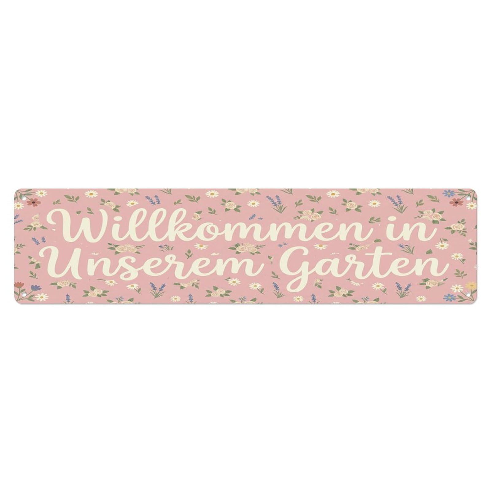 Vintage Welcome to Our Garden Cottage Core Whimsical Metal Tin Sign