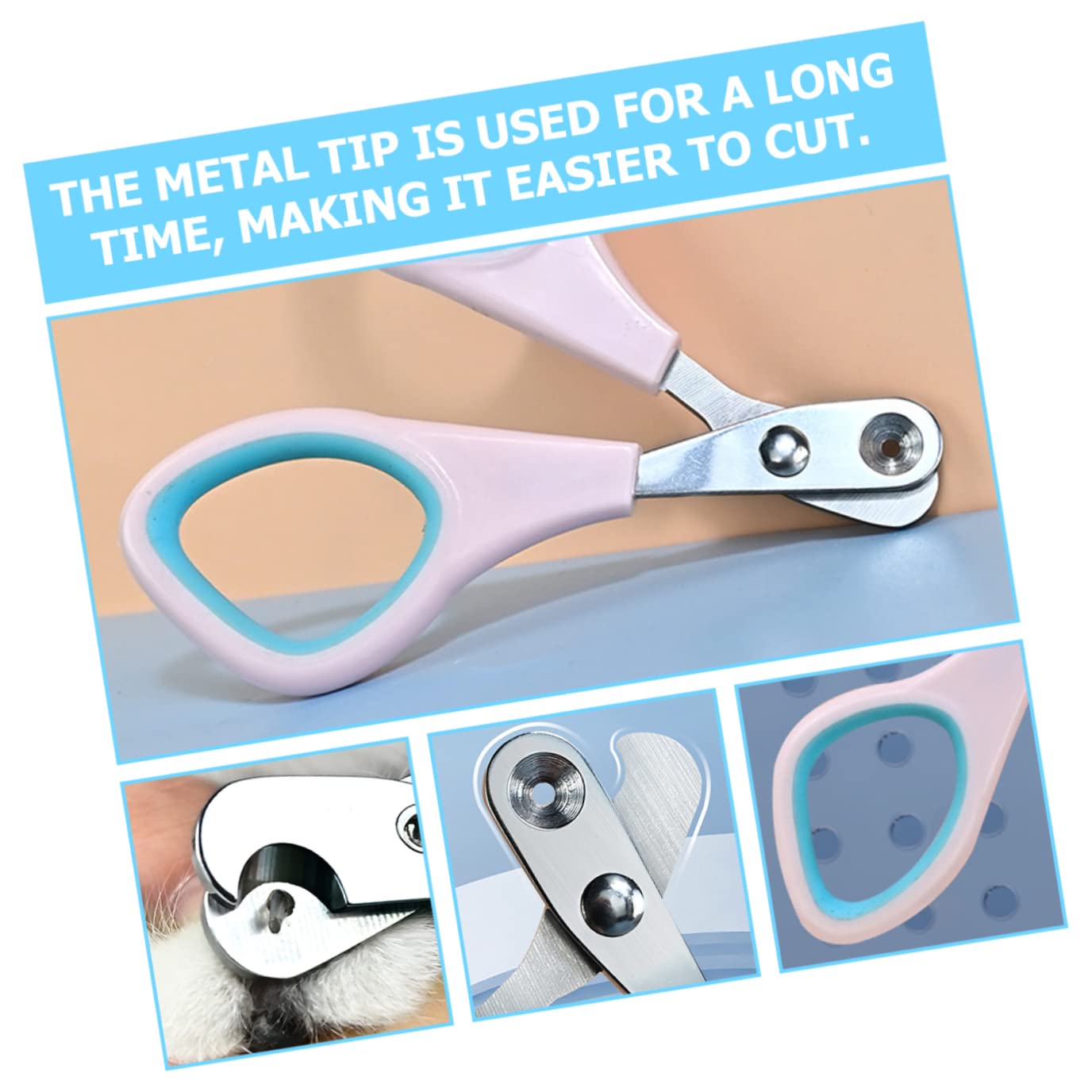 Mipcase 5pezzi Pet Nail Clipper per Strumento Rifinitura Unghie Portatile per Facile e Domestici