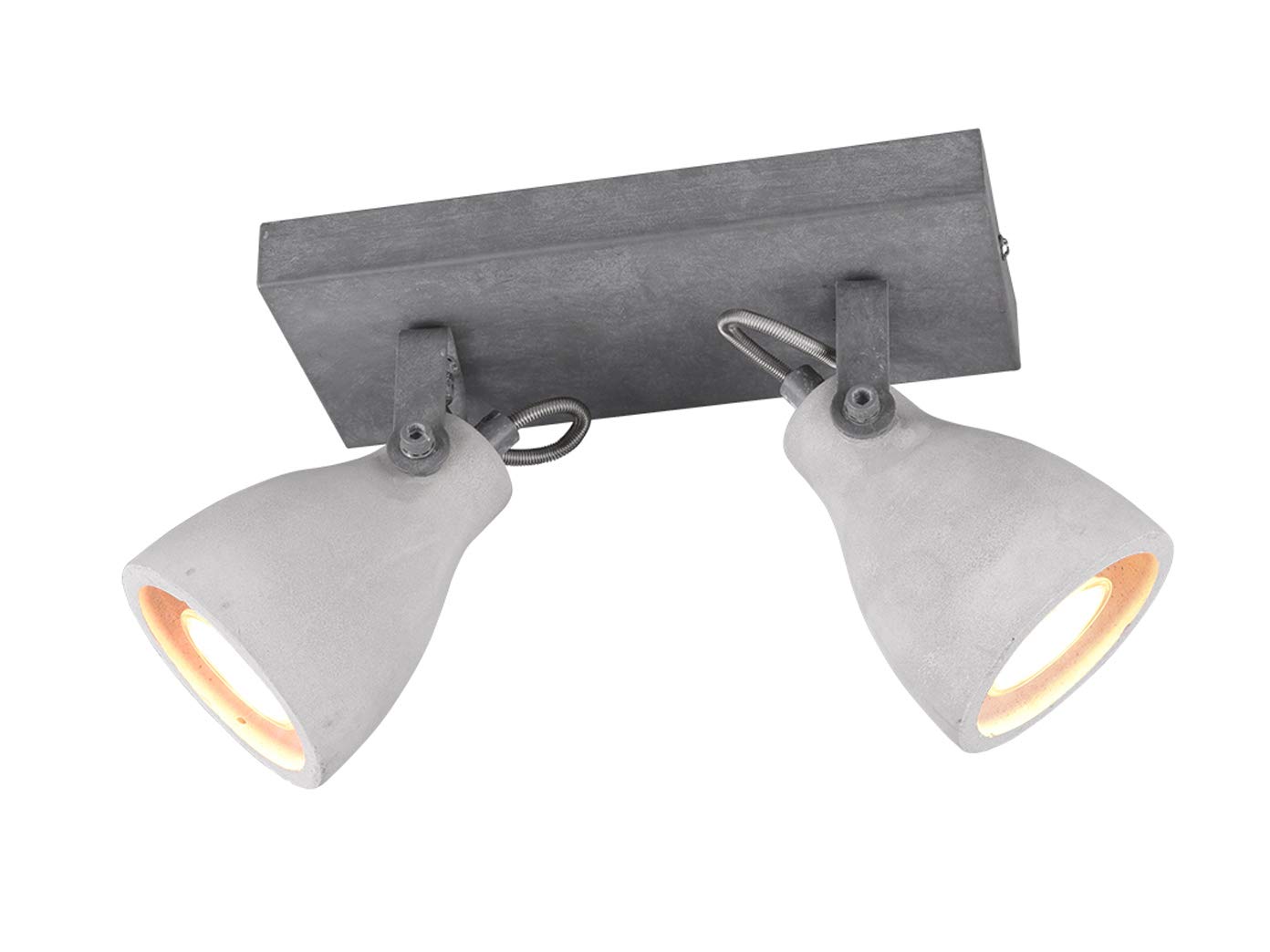 TRIO, Spot, Concrete 2xGU10, max.42,0 W Beton, Couleur beton, Corps: metal, Couleur beton L:23,0cm, L:10,0cm, H:18,0cm IP20