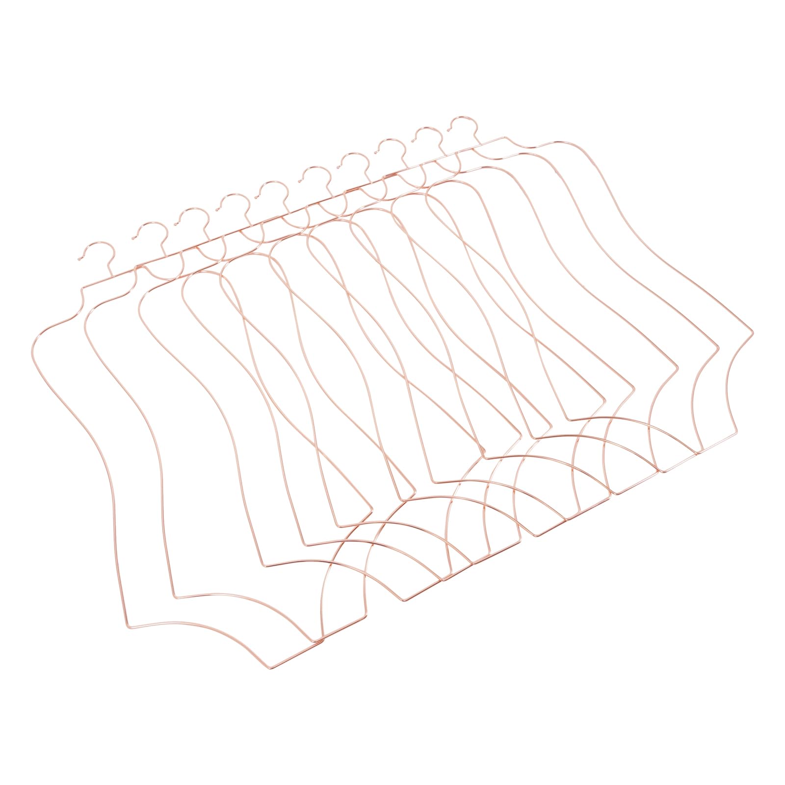 10PCS Swimsuit Hangers, Body Shape Lingerie Hangers Bikini Display Hanging Rack for Swimsuits Bathing Suits (Rose Gold)