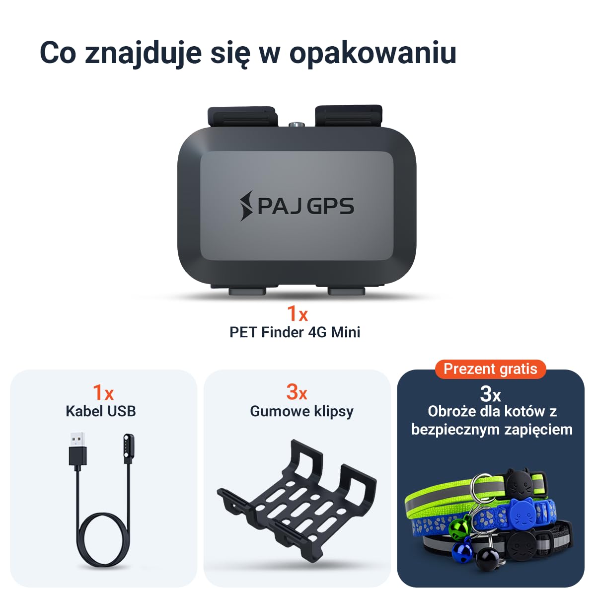 Lokalizator GPS PAJ Mini dla kotów z obrożą – śledzenie na żywo 4G, alarmy przed ucieczką + śledzenie na żywo w Europie – geofencing, 100% wodoodporność, pasuje do większości obroży i szelek – czarny