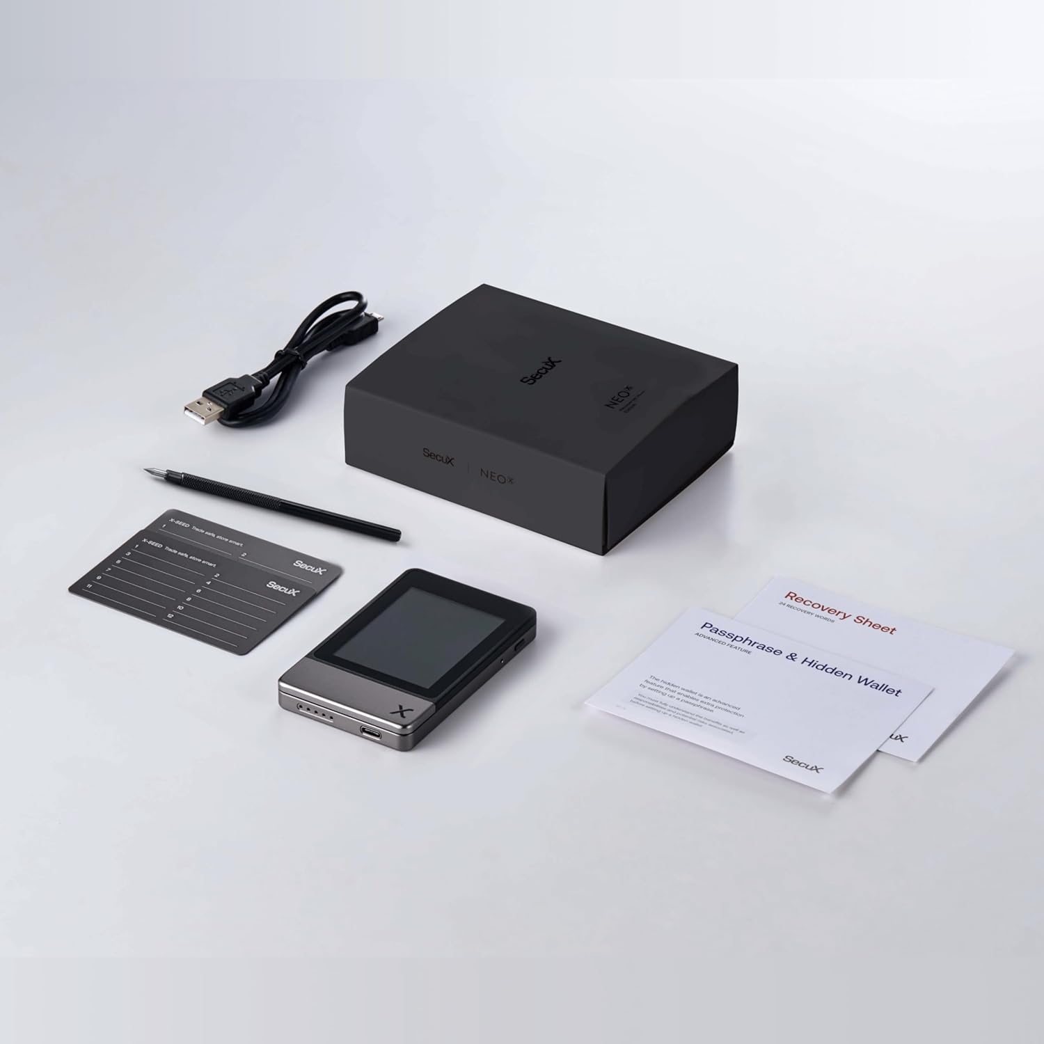 SecuX Neo-X 仮想通貨ハードウェアウォレット - Bluetooth対応 - タッチパネル - ビットコイン、イーサリアム