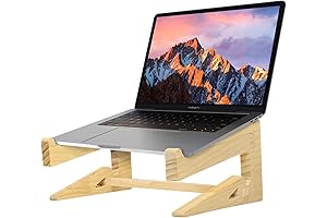 PHOLIO Wooden Laptop Stand, Vertical Laptop Stand for Desk