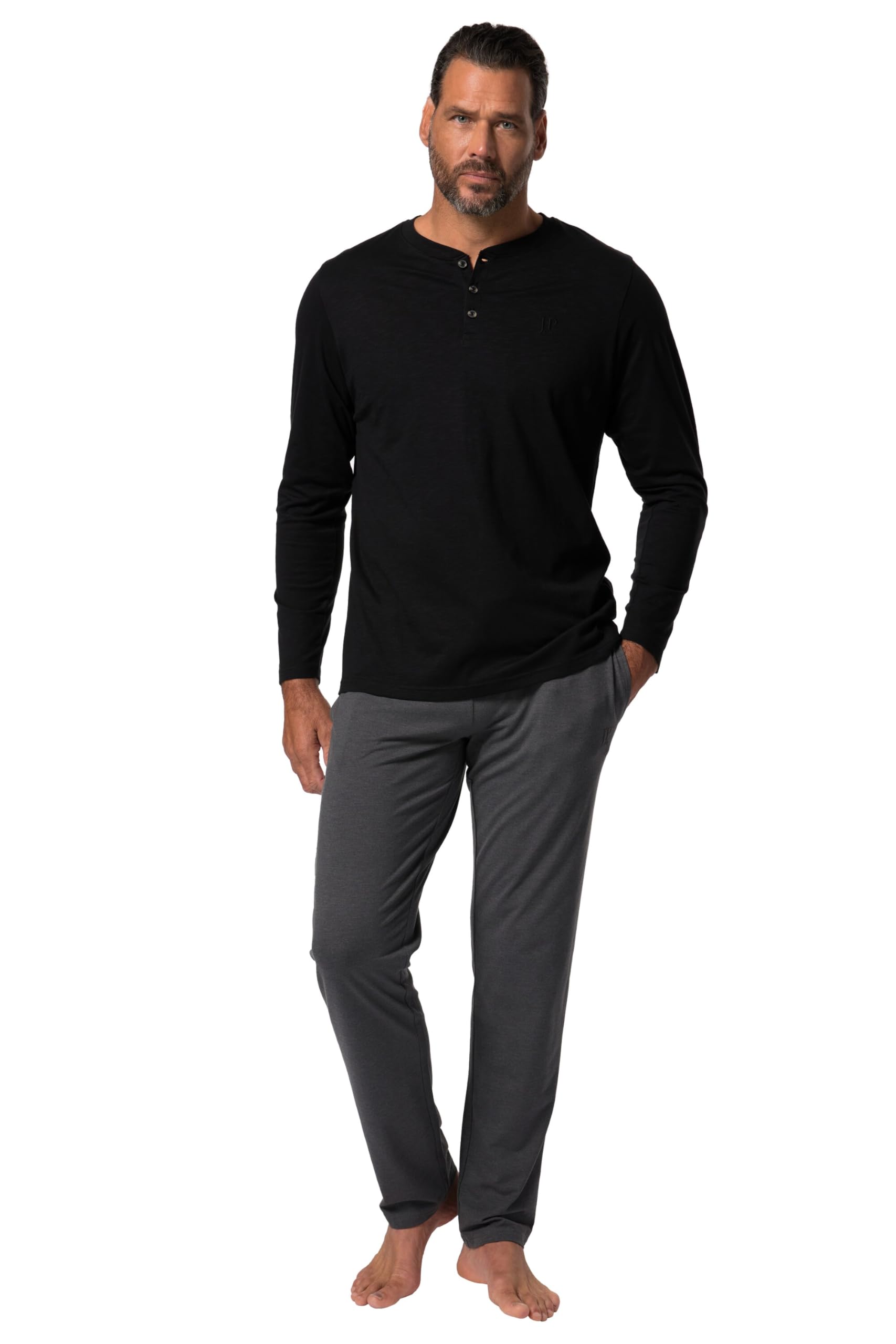 JP 1880 Men's Large Sizes Plus Sizes Menswear L-8XL Pyjamas Two Piece Henley up to 8 XL 829330