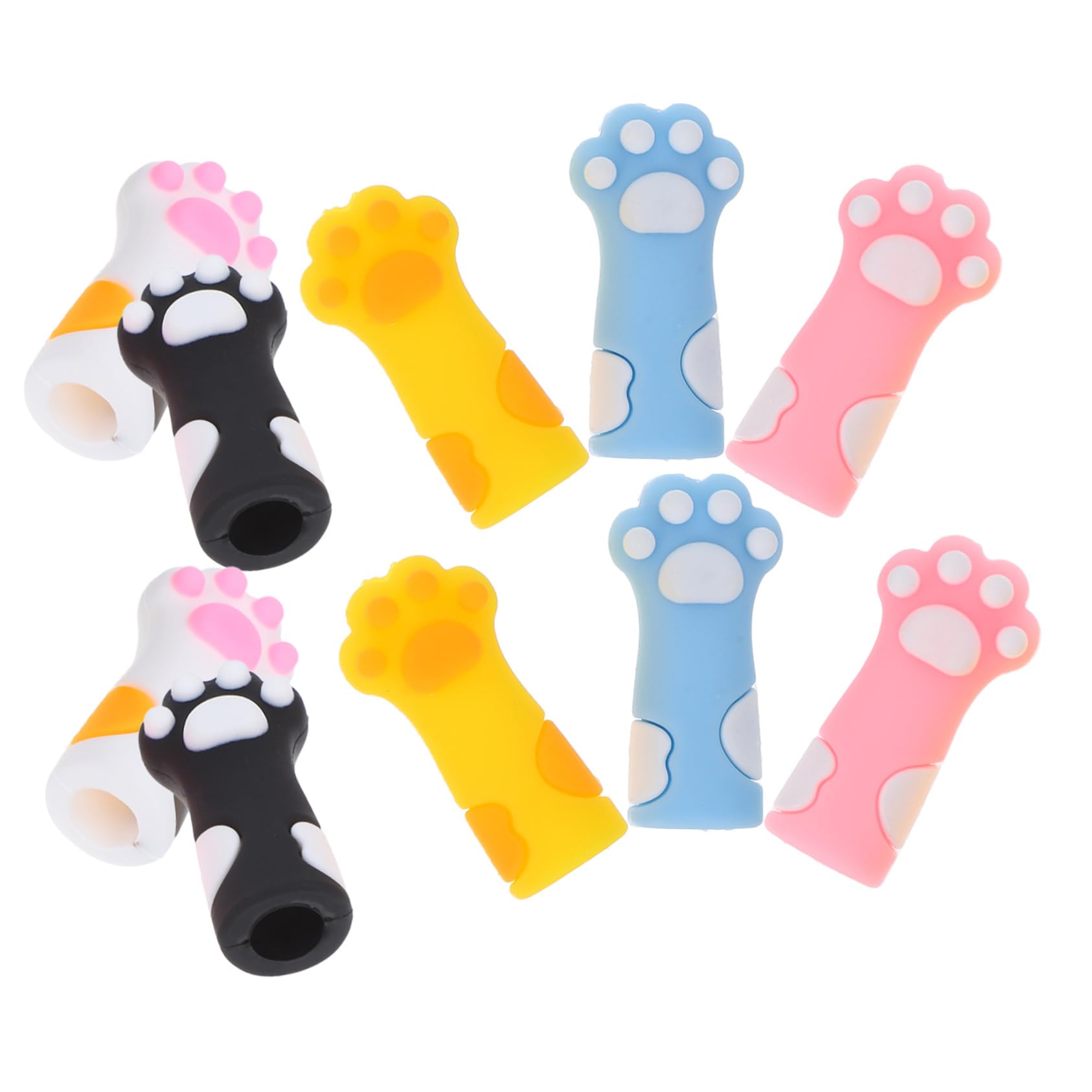 VILLCASE Silicone Knitting Needle Stoppers 10pcs Cat Design Protection for Knitting Craft Sewing Tools