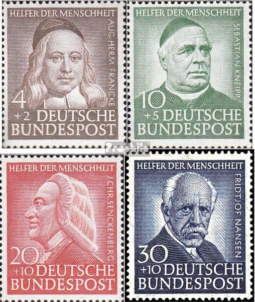 Sellos Prophila 173-176 Alemania 1953 completa el album filatelico de RFA