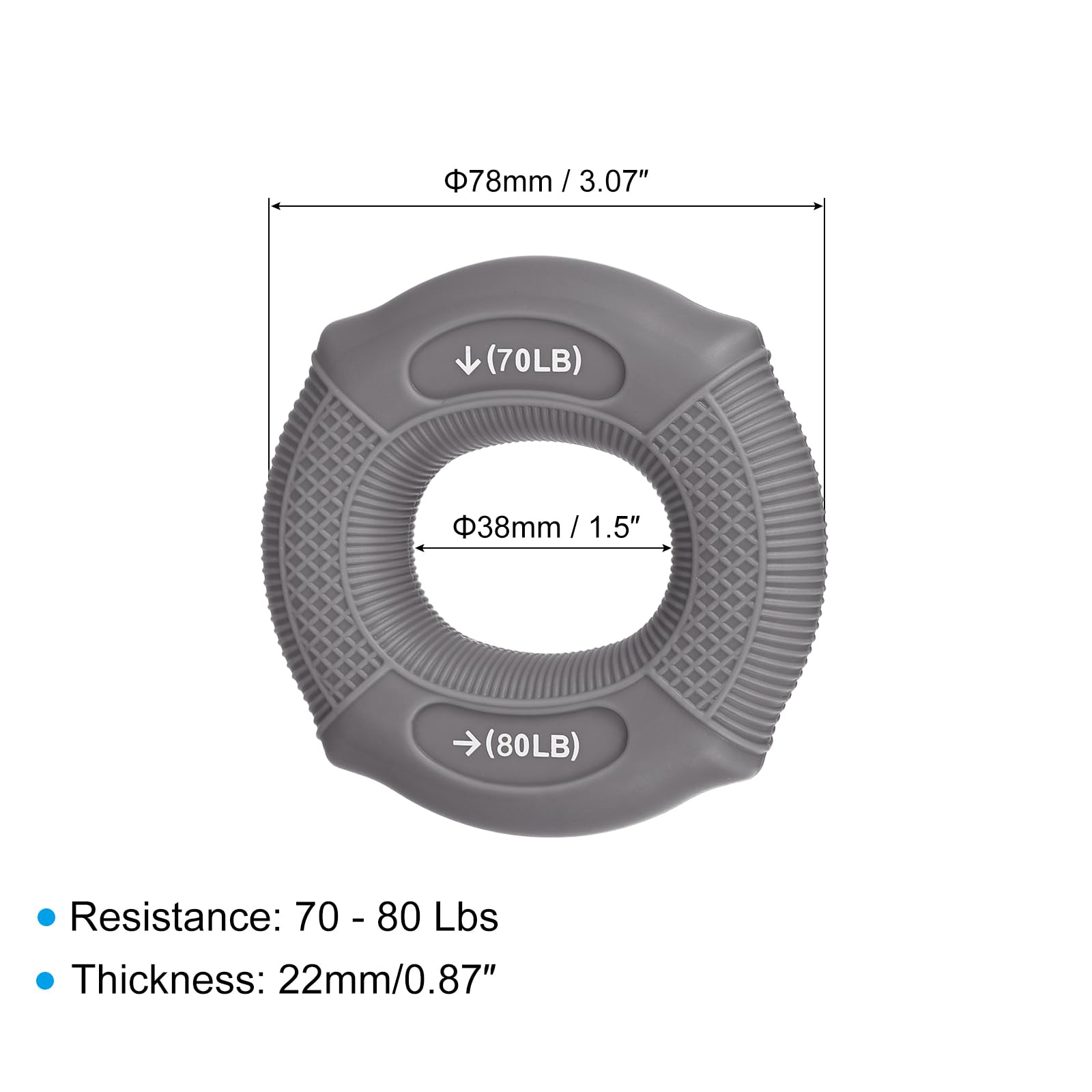 uxcell Hand Grip Strength Trainer, 3