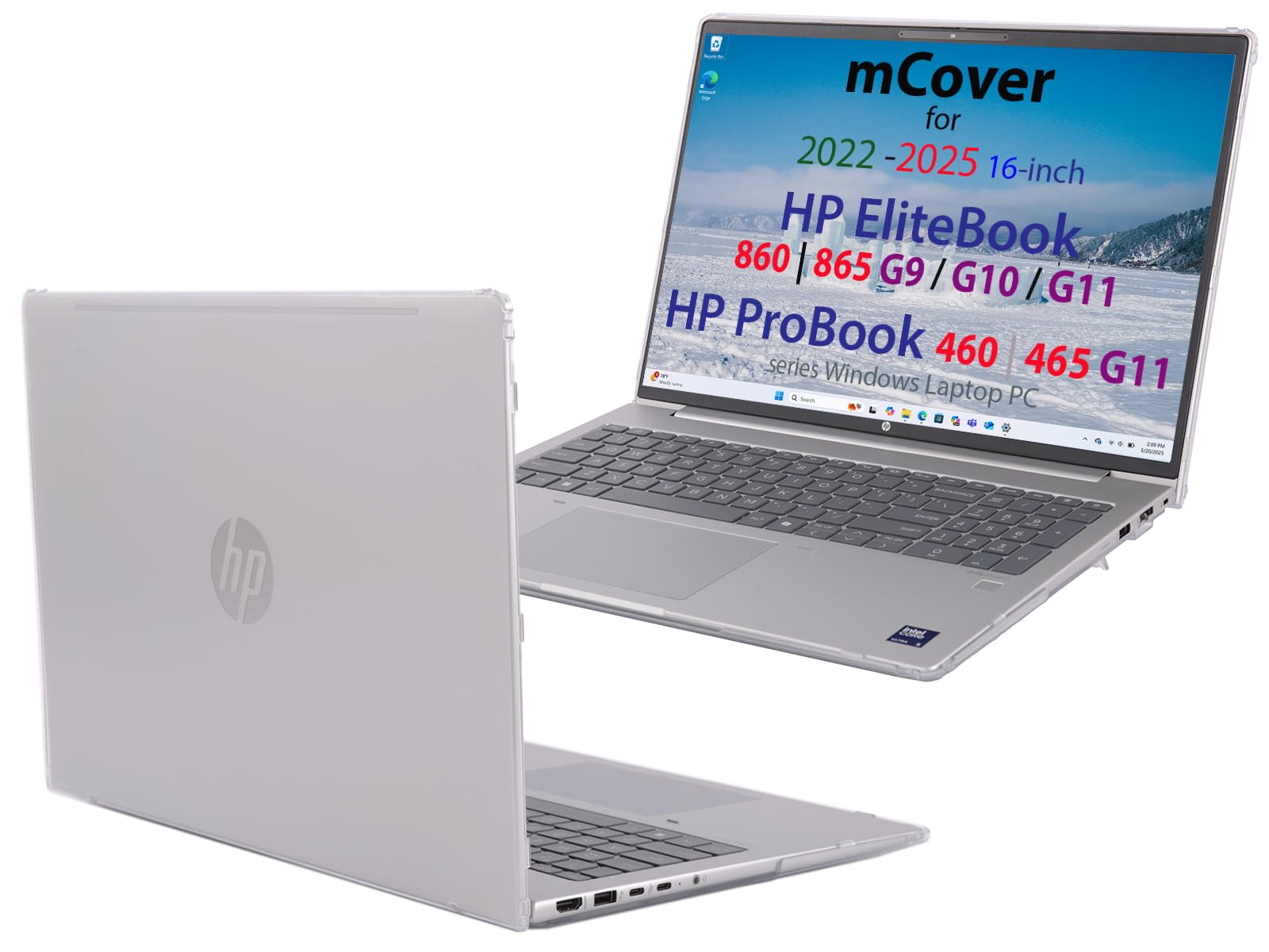 mCover Case Only Compatible for 2022～2025 16" HP ProBook 460 | 465 G11 & EliteBook 860 | 865 G9 G10 G11 Series Windows Notebook PC (Not for Other HP Models)- Clear