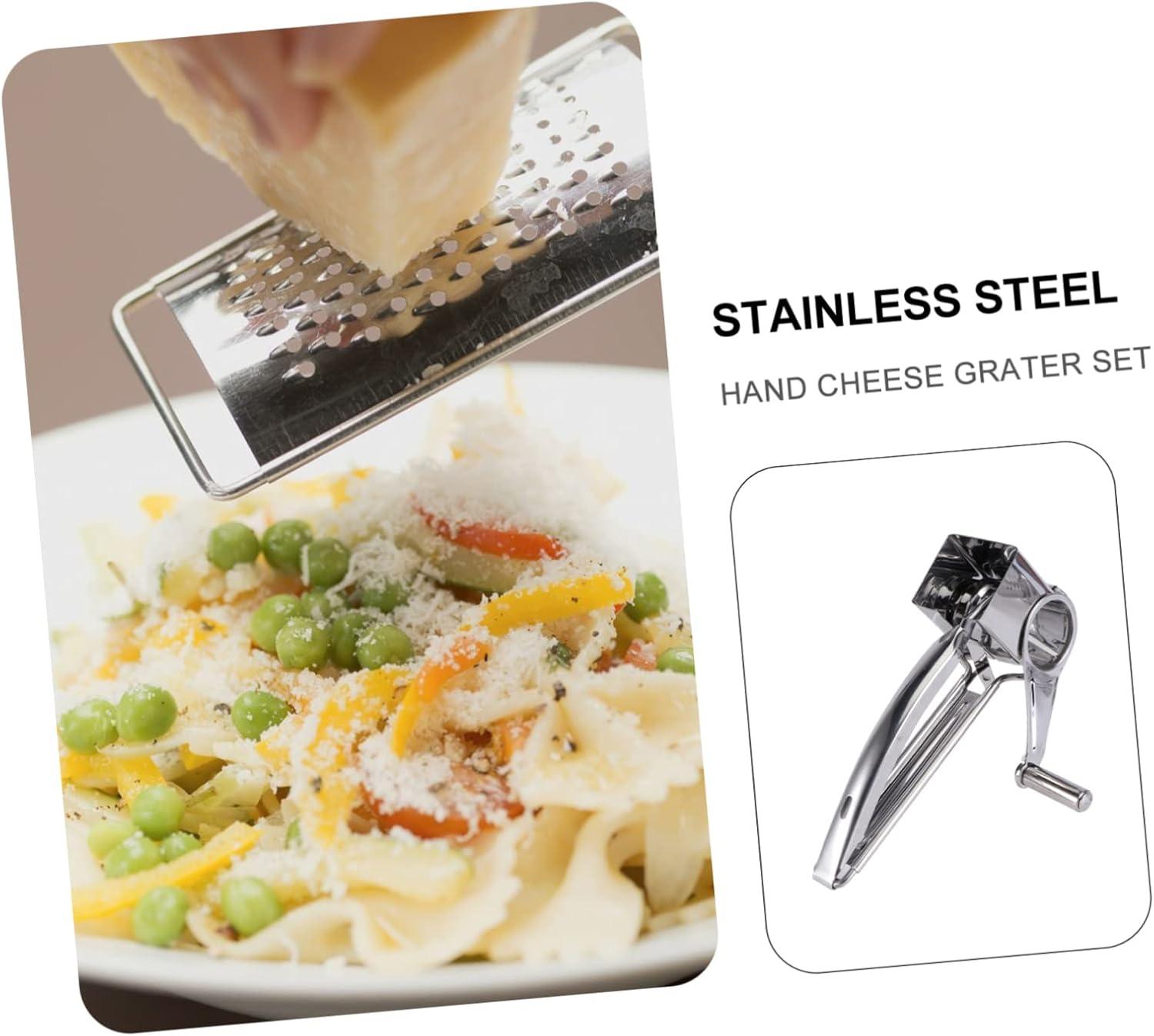 Ciieeo Cheese Grater Set of Stainless Steel Cheese Shredder for Fine Coarse Shredding Essential Kitchen Must Have