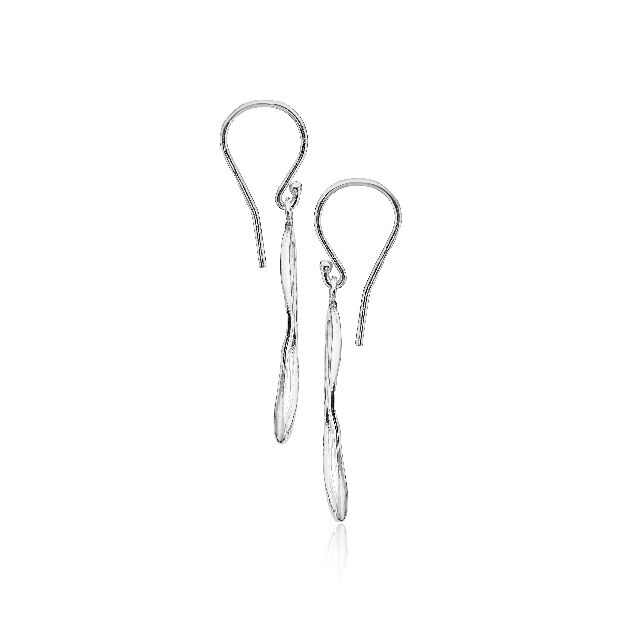 925 Sterling Silber Dangling Hoop Ohrringe, Stilvoll und schick, Hypoallergen, Nickel und Blei-frei, Artisan Handcrafted Designer Kollektion, Sterling Silber Edelstein, kein Edelstein
