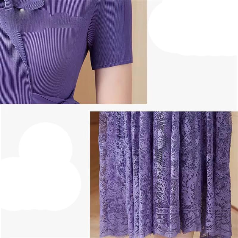 Robe d'été mi-longue décontractée avec taille élastique - 3