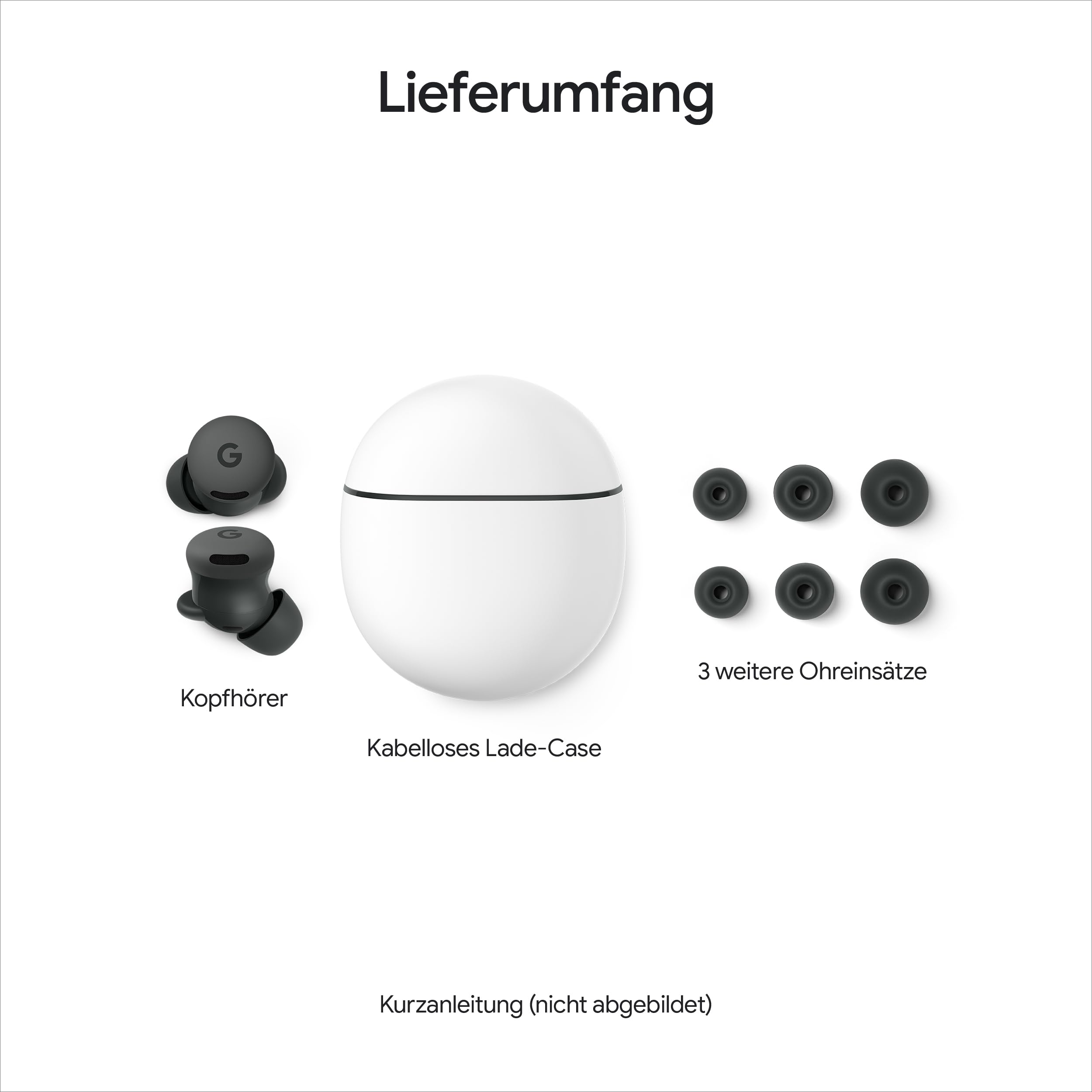 Google Pixel Buds 2a – Kabellose Kopfhörer mit aktiver Geräuschunterdrückung – Leicht und bequem – Wasserabweisend – Bluetooth-kompatibel – Hazel