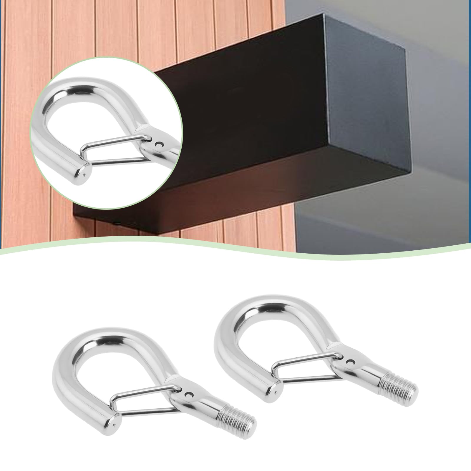 eMagTech 10pcs M4 Screw Hanging Hook with Spring Buckle Eye Hook for Most Coupling Components with Metric Internal Threads