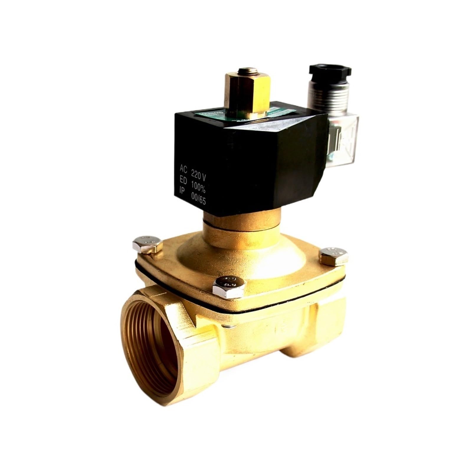 CHULKJFX 1PCS 2W Brass Electric Solenoid Valve N/O Normally Open for Water Valve DN50(5V)