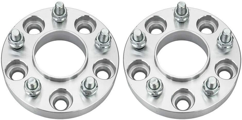 AutoForever 2 pcs 1 Inch Wheel Spacers 5x4.72 Compatible with E90 E60 E46 328i 325i 335i M3 Wheel Adapters 25mm Thickness Silver