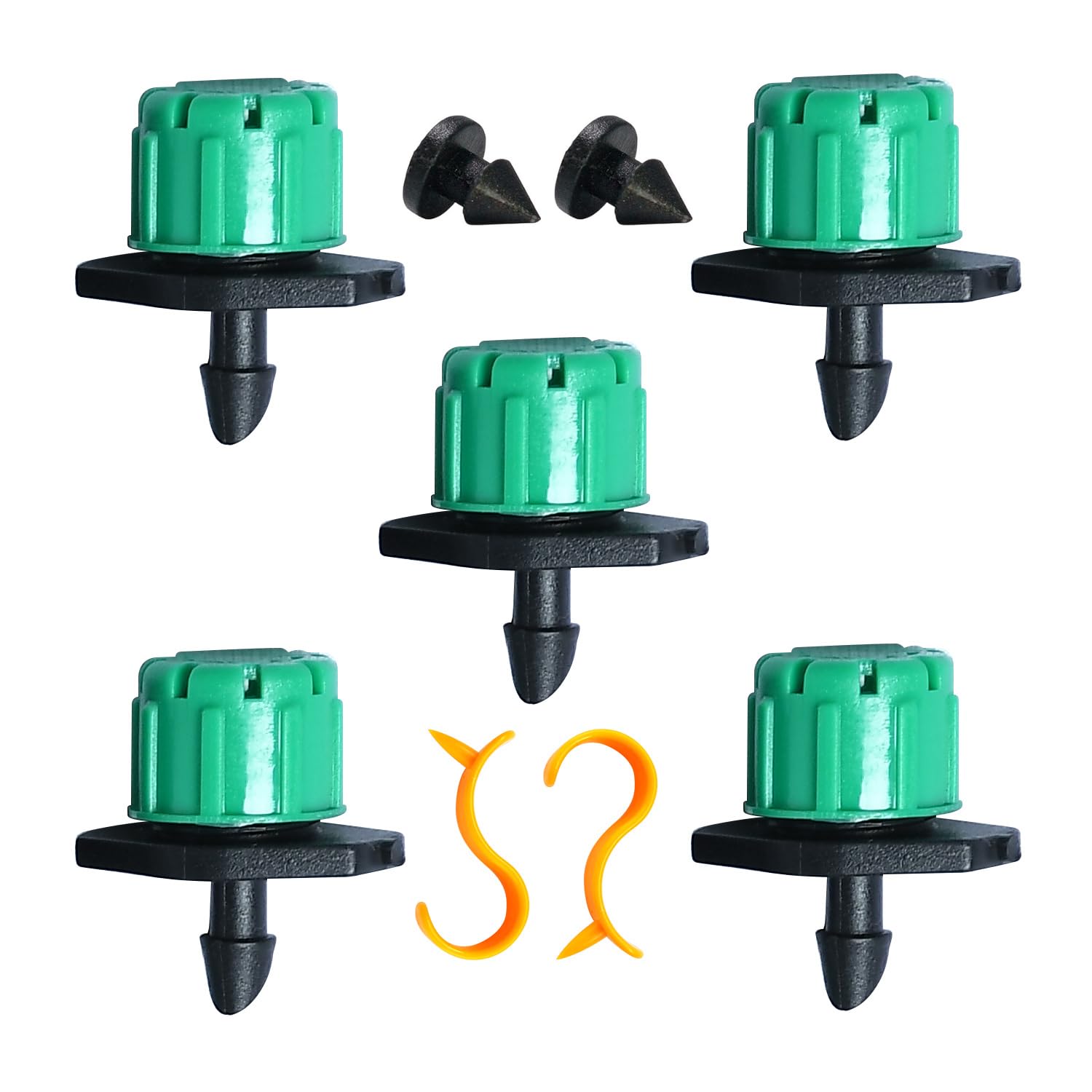 VAYAL IRRIGATIONS® Adjustable Dripper 0- 70 LPH | 360 Degree | 8 Drip Holes | Green & Black | Pack Of : (50) (B09YZT8FKR) Amazon Price History, Amazon Price Tracker