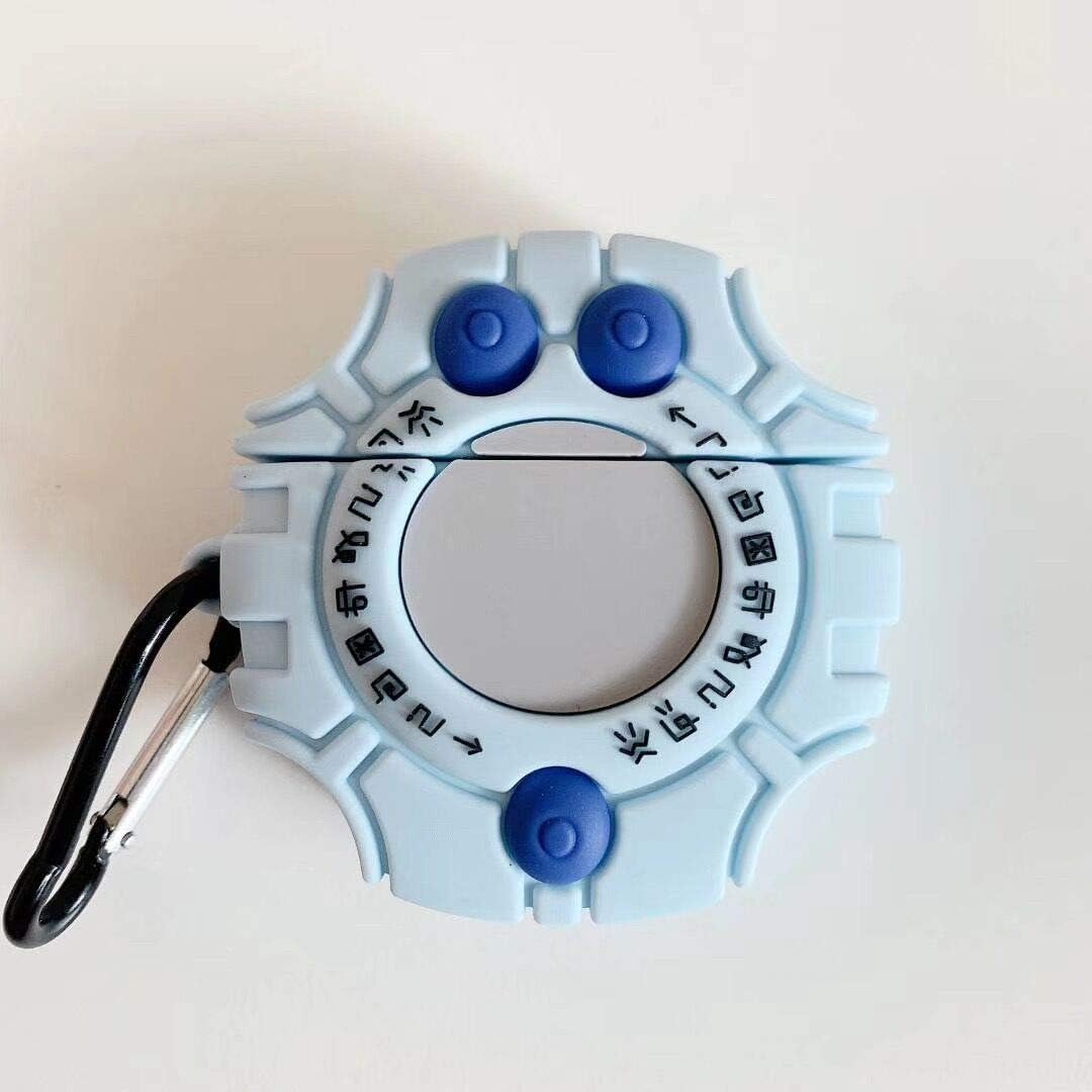 Digimon Case Protective Cover Soft Silicone Shockproof for 2 & 1, Digital Monster Adventure Bag Pendant Decor Keychain Case (Digimon) (Blue)