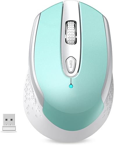 RaceGT Ratón inalámbrico, mouse de computadora para laptop, mouse silencioso portátil de 2.4G, Plug & Play, mouse óptico ergonómico para computadora