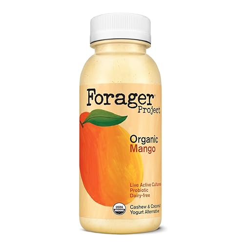 Forager Project Yogurt bebible de leche de anacardo probiótica de mango orgánico 8 FZ Forager Project Yogurt bebible de leche de anacardo probiótica de mango orgánico 8 FZ