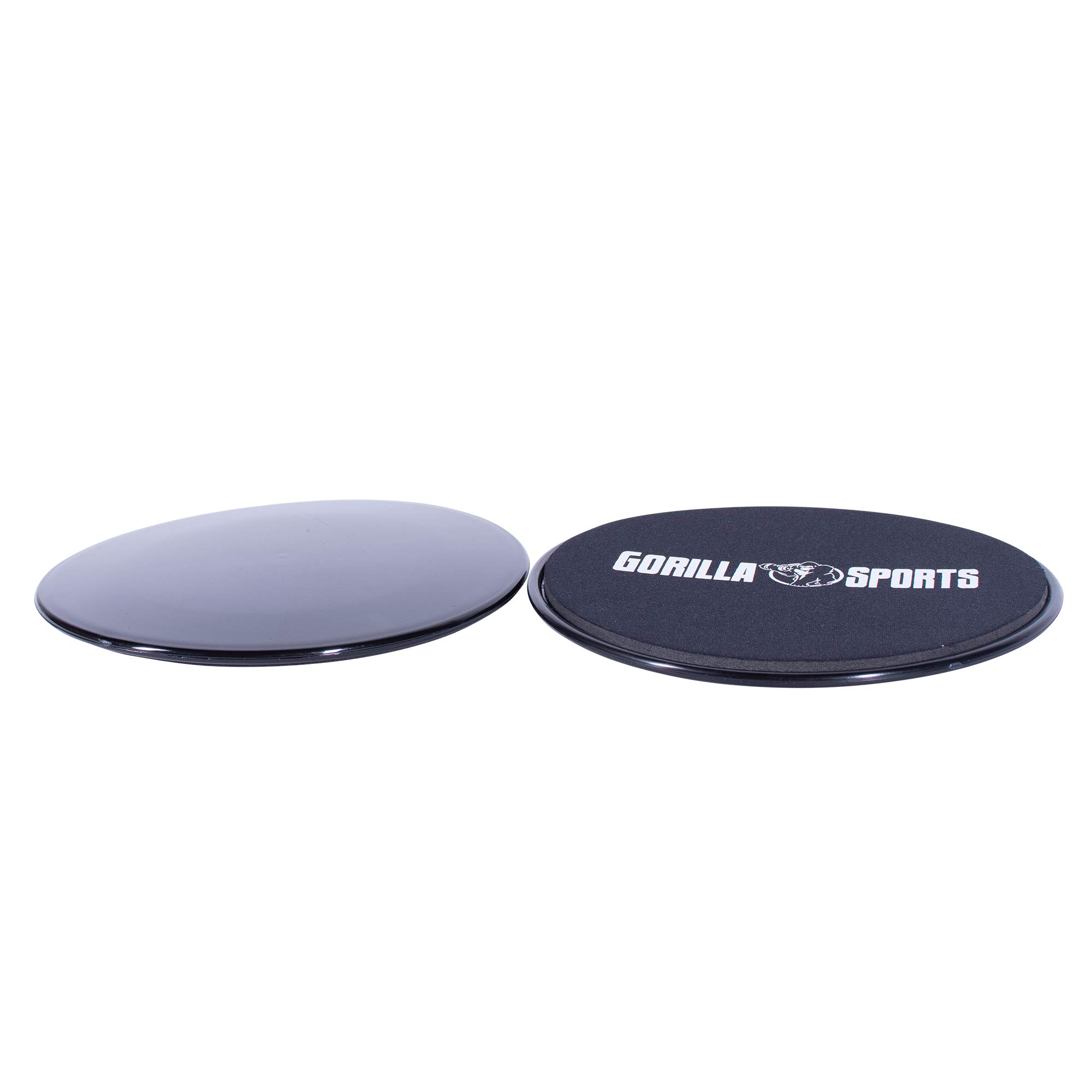 GORILLA SPORTS® Cursori per Esercizi - 2 Pezzi, Moquette e Pavimenti in Legno Duro, Pietra e Sughero, Dual Sided Gliding - Core Sliders, Disco Fitness, Dischi Scorrevoli, Dischi di Scorrimento