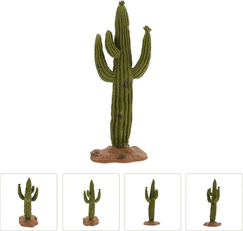 Miniatura 8 de Garneck Decoración de cactus artificial, 5 unidades, modelo de planta verde desierto, de PVC, pequeño cactus para decoración del hogar, modelo de