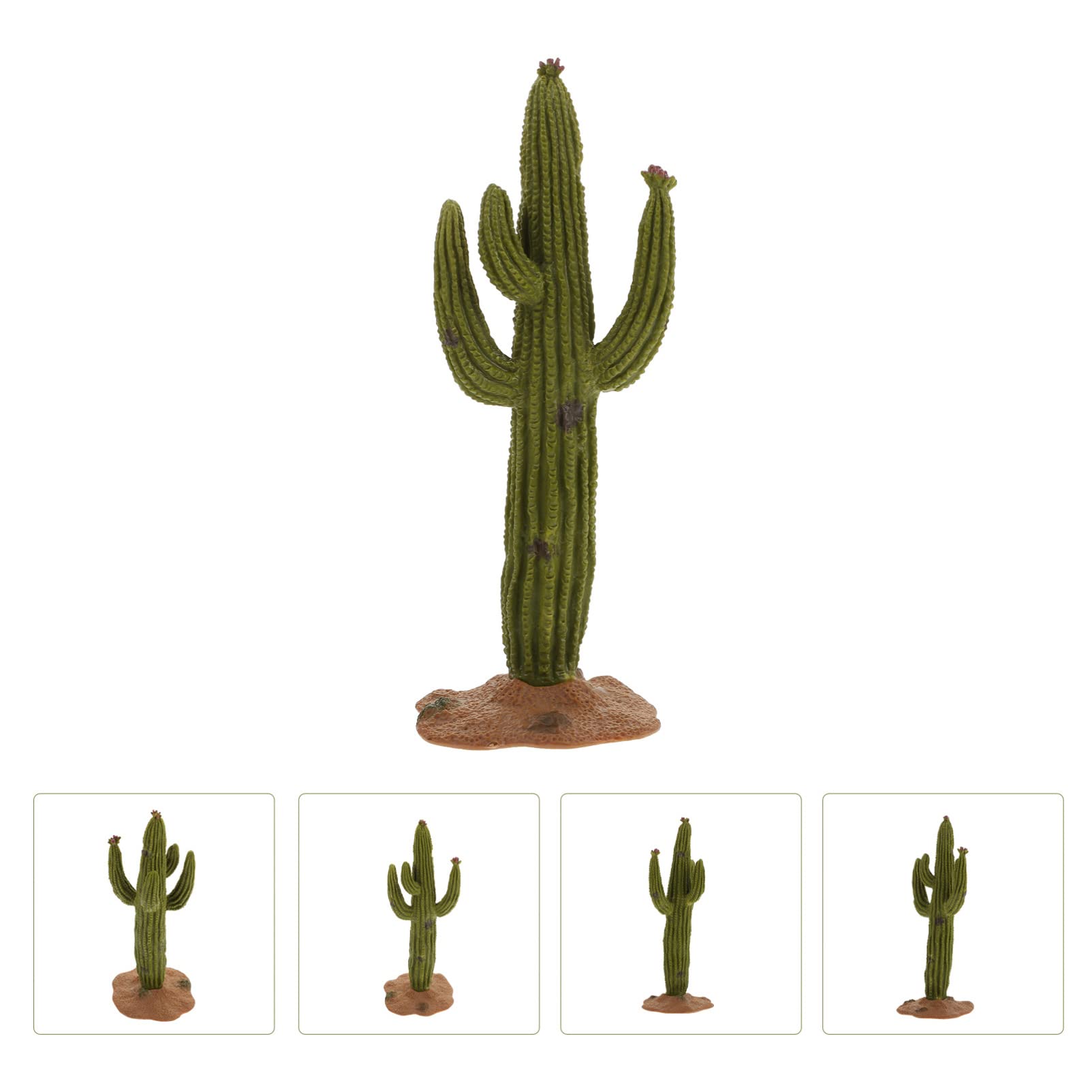 5 Pcs Desert Green Plant Model Cacuts Fake Ornament Artificial Plants Statue Lifelike Artificial Plant Statue Sand Table Decor Mini Tree Mode Figurines Faux PVC Household Card Cut