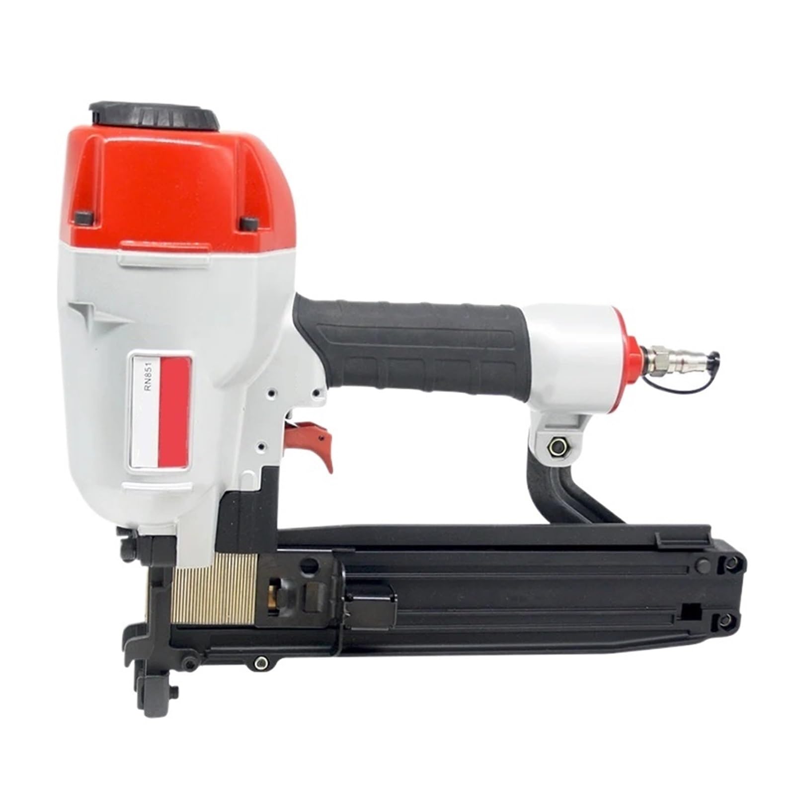 Grapadora neumática para tapicería de alta resiste Grapadora de aire 16GA RN851, clavadora neumática, herramienta de grapadora de aire de corona ancha de 25-50mm, herramienta de decoración de techos d