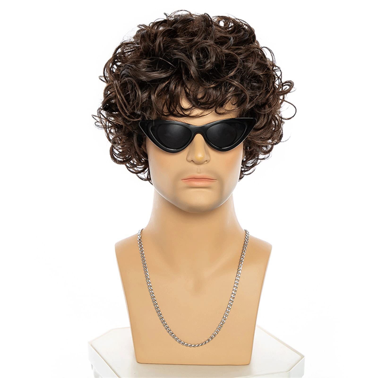 FARUTA Wigs, Men's Handsome And Realistic Short Curly Hair
