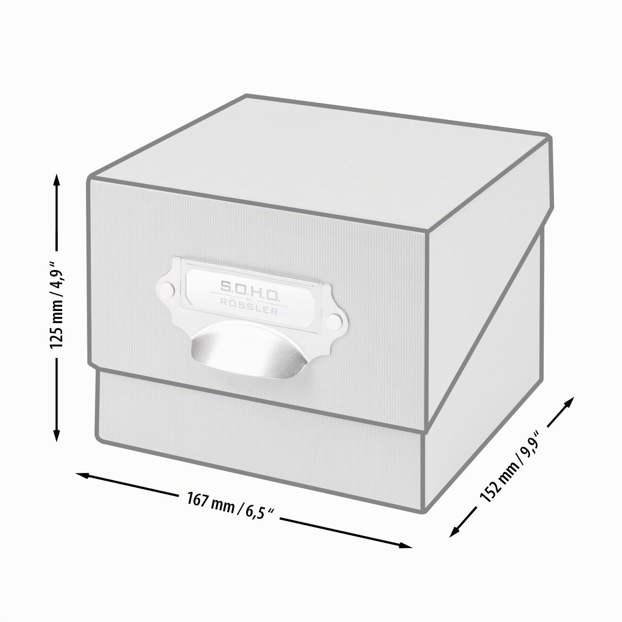 Rössler Papier S.O.H.O. 1325452650 Boîte de rangement pour photos avec étiquette inscriptible Menthe 1 pièce