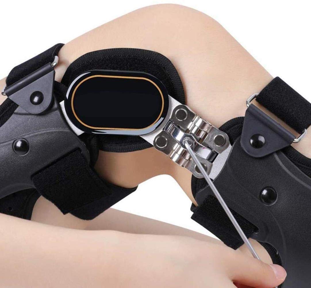Attelle pour Blessure Articulaire, Genouillères De Soutien Réglables, Orthèse Osseuse, Orthèse Ligamentaire, Attelle De Genou, Attelle De Soutien Contre La Douleur, Atte,Left