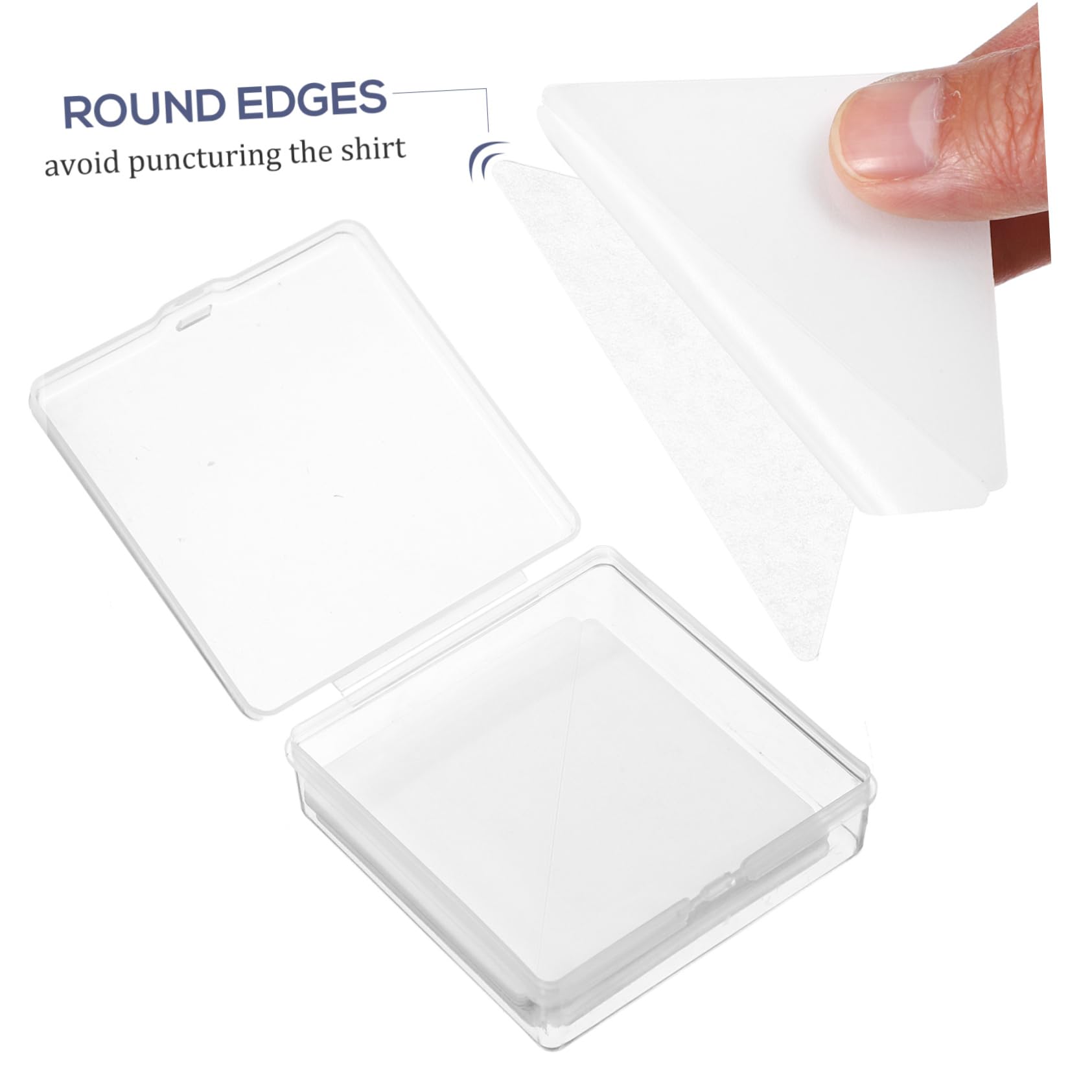 JEWEDECO 5sets Collar Shirt Stickers Pack for Men White Collared Shirt Stays Pvc Supplies 60pcs*5