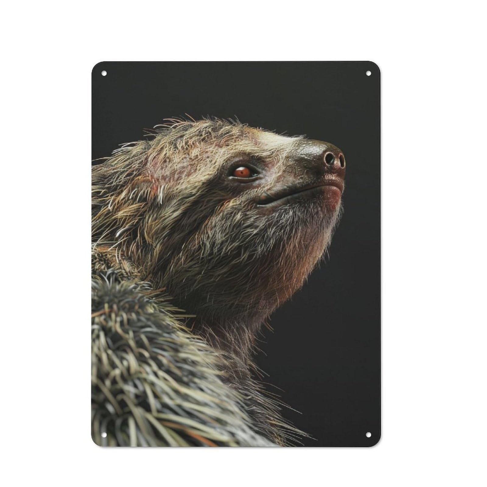 Bistro Style Sloth Tin Wall Sign 40x30cm, Shop Wall Decor for Takeaway, Bar, Kitchen Or Counter Area