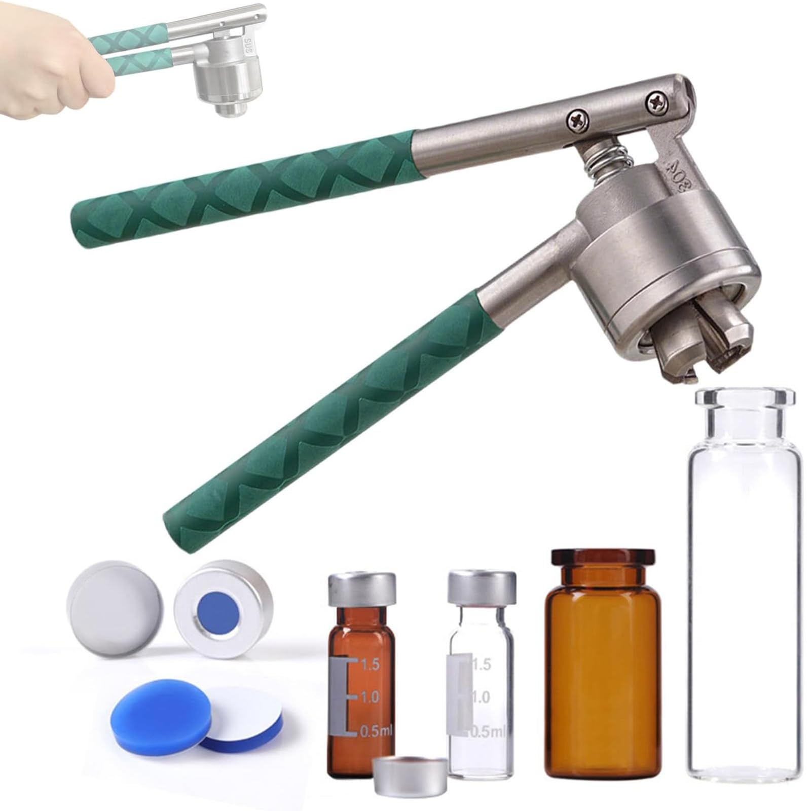 zenggp Vial Crimper, Manual Sealer Hand Sealing Machine