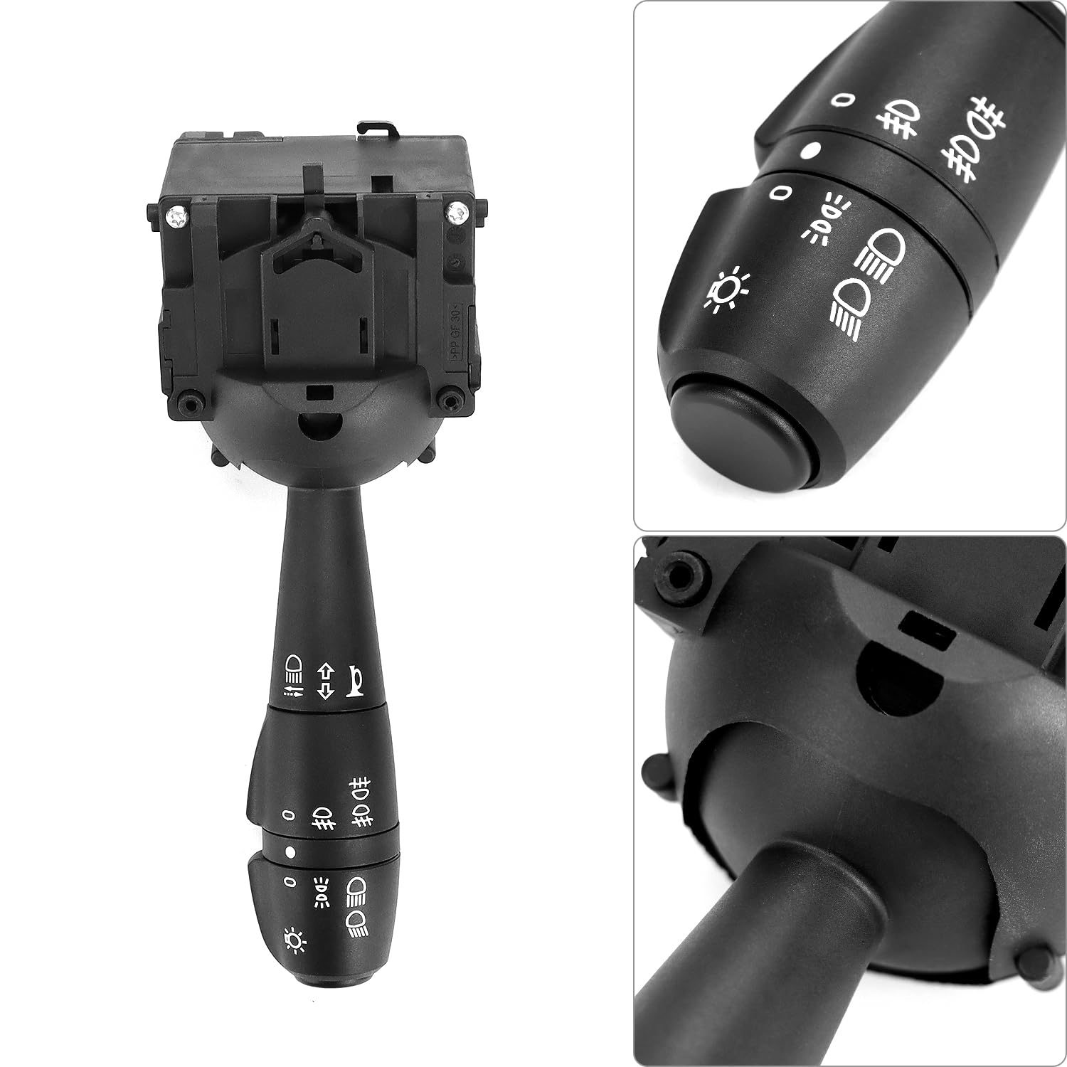 QWORK® Przełącznik drążka kierowniczego, przełącznik kierunkowskazów, przełącznik kombinacji kierownicy, kompatybilny z OEM 8201167988, 255400337R