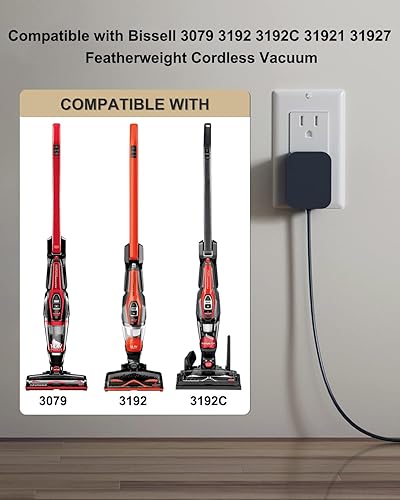 Miniatura 3 de Cargador para Bissell 3079 Featherweight Cordless XRT 3192 31921 31927 3192C, reemplazo de aspiradora Bissell Stick Cable de fuente de alimentación