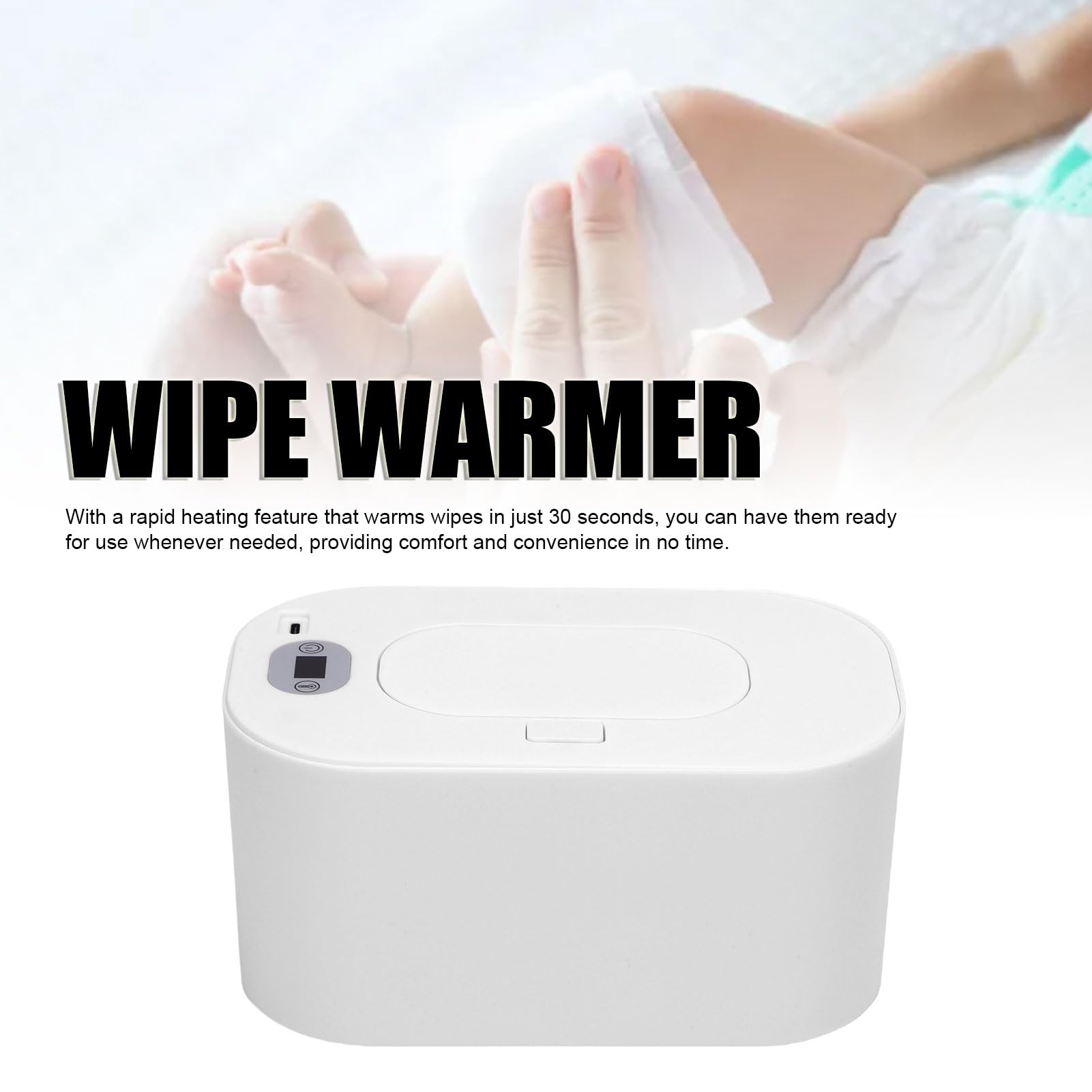 Chauffe-Lingettes pour bébé, Distributeur Portable de Lingettes Humides pour bébé à Chauffage Rapide, Chauffe-serviettes Humides USB pour nouveau-né pour Maison, (Réglage de la température