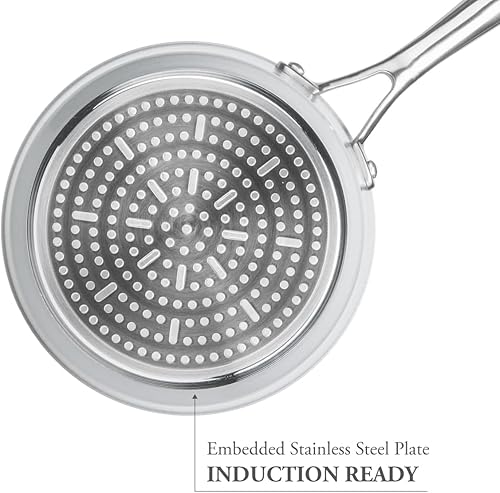 Miniatura 6 de TECHEF - CeraTerra Collection, cacerola antiadherente de cerámica de 2 cuartos con tapa de vidrio (sin PTFE, PFAS ni PFOA), fabricada en Corea (2