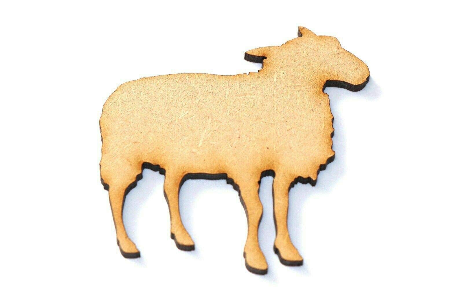 EliteKoopers Wooden MDF Sheep Shapes Bunting Craft For Scrapbooking, Project, Card Making Decoration Etc.