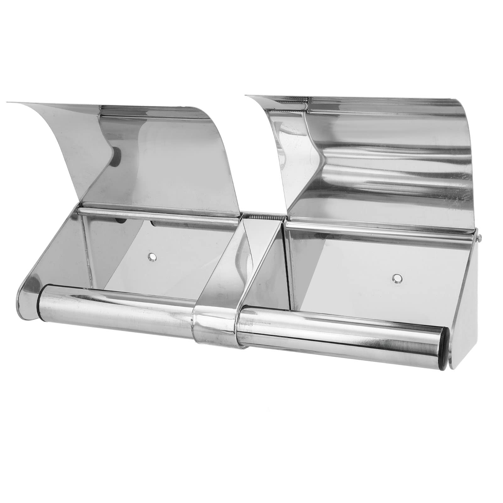 Portarotolo da Bagno, Portarotolo Doppio da Parete in Acciaio Inossidabile 304 con Serratura e Coperchio Impermeabile per il Ristorante Dell'hotel Domestico