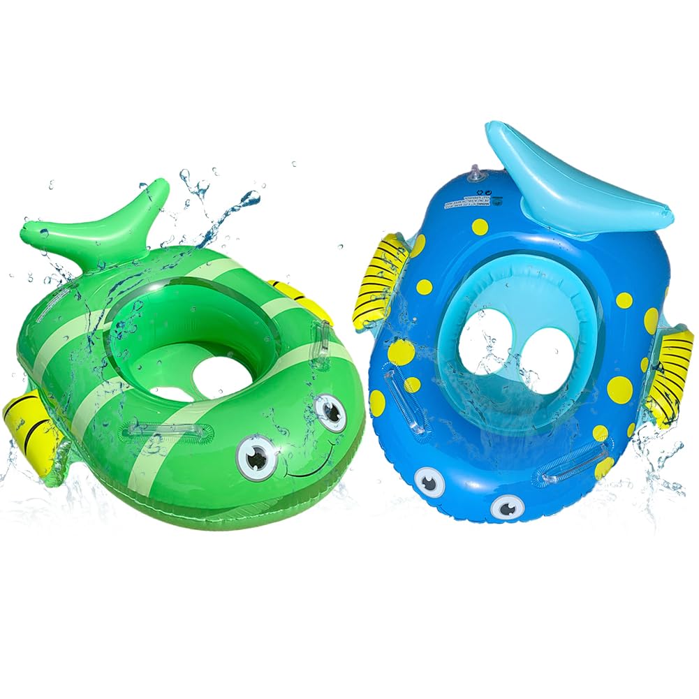 2 Piezas Flotador de Natación para Niños, Tigre en Forma Nadar Anillo para Niñas, Jirafa Inflable Flotadores Piscina,Anillo de Natación Bebé,Animales Float para Niño con Asiento para 6 Meses a 4 Años