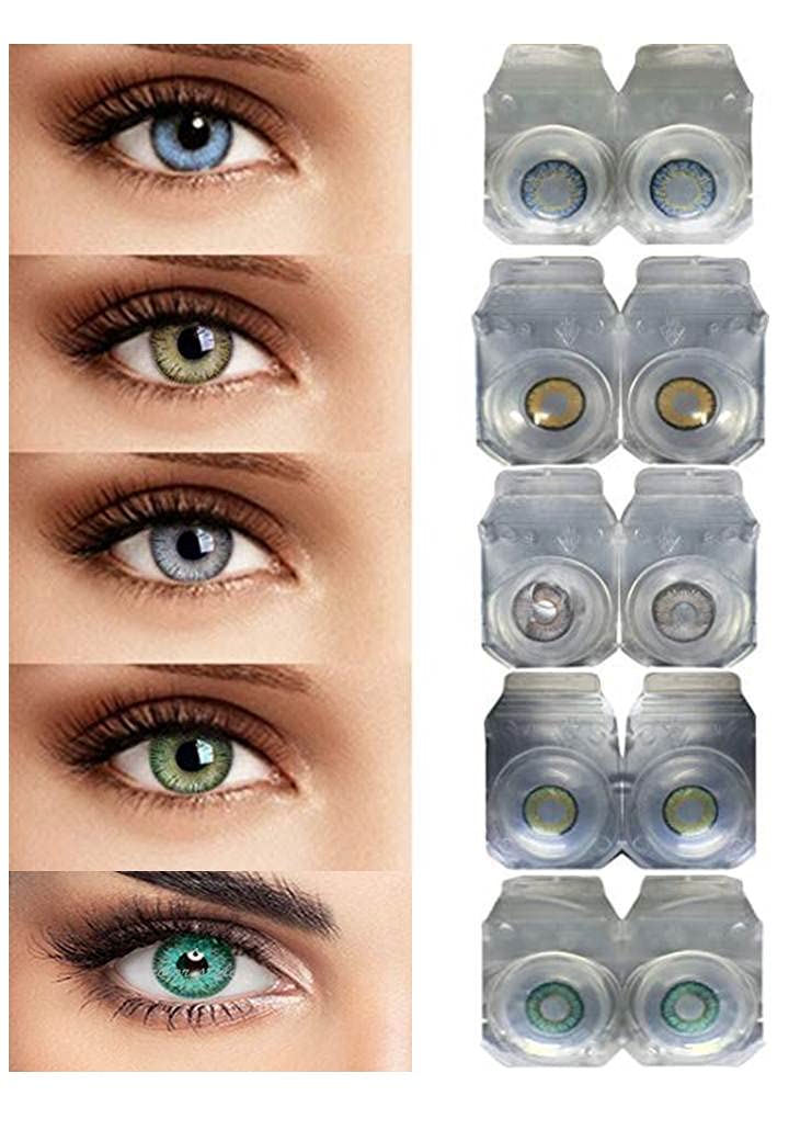 DARK AQUA BLUE,DARK HONEY,DARK GRAY,DARK GREEN AND DARK TURQUOISE MD SPARKLE 5 PAIR MONTHLY COLOR CONTACT LENS WITH CASE AND 60ML SOLUTION (PACK OF 5 PAIR)-image-8